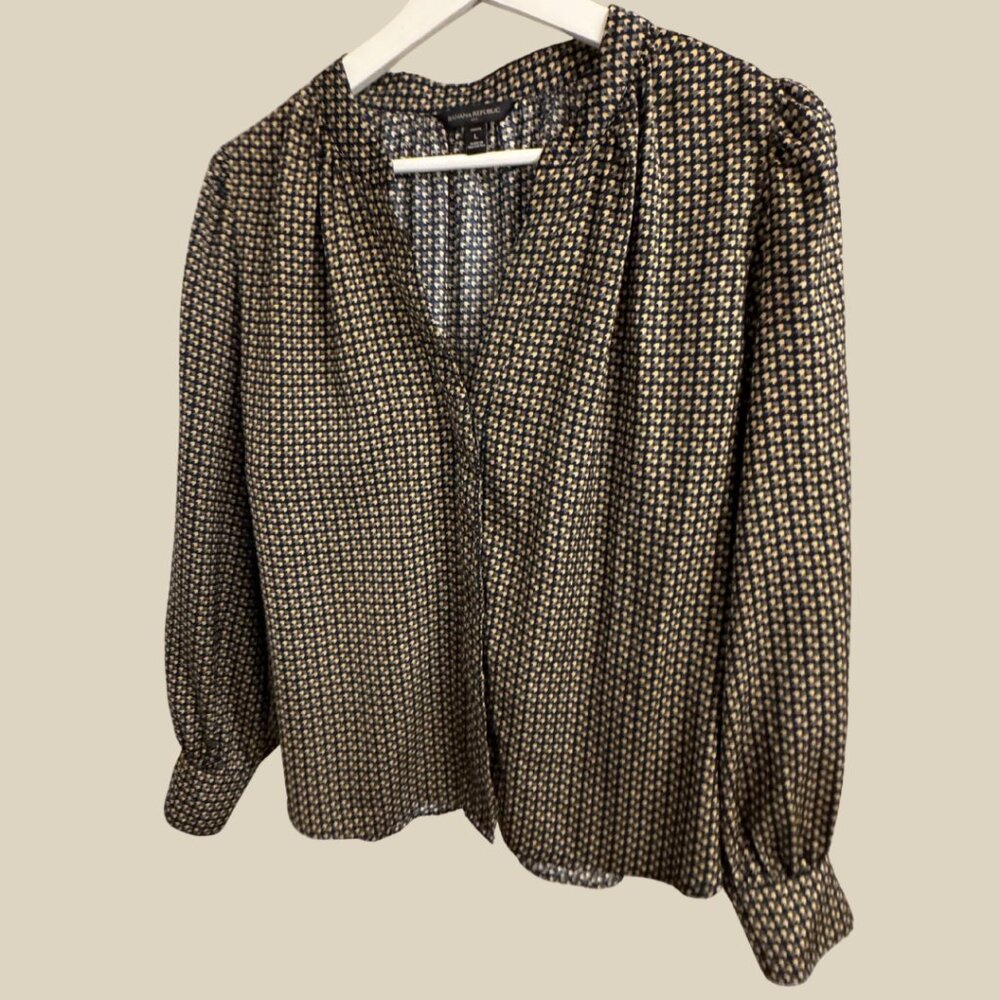 Banana Republic Printed Blouse | Size Large